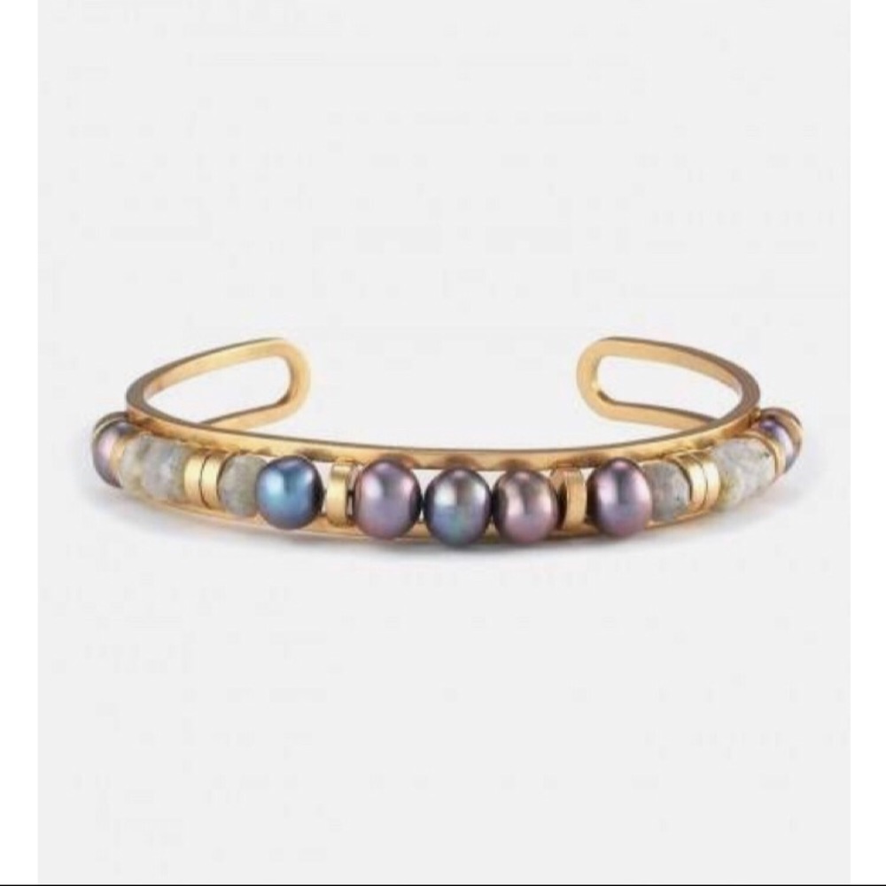 Pearl Bracelet Cuff Gold Stella&Dot